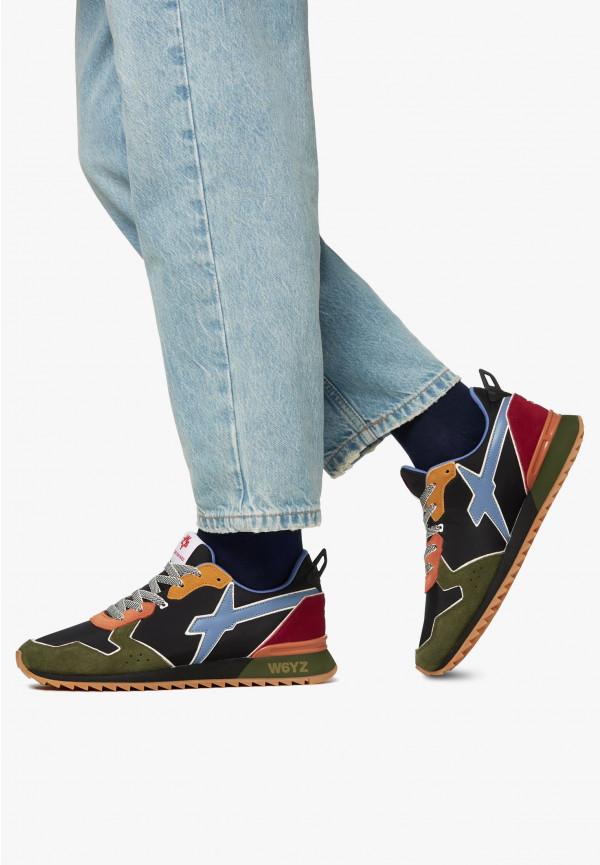 W6yz Sneakers in tessuto tecnico e suede Militare -JET-M Qualità