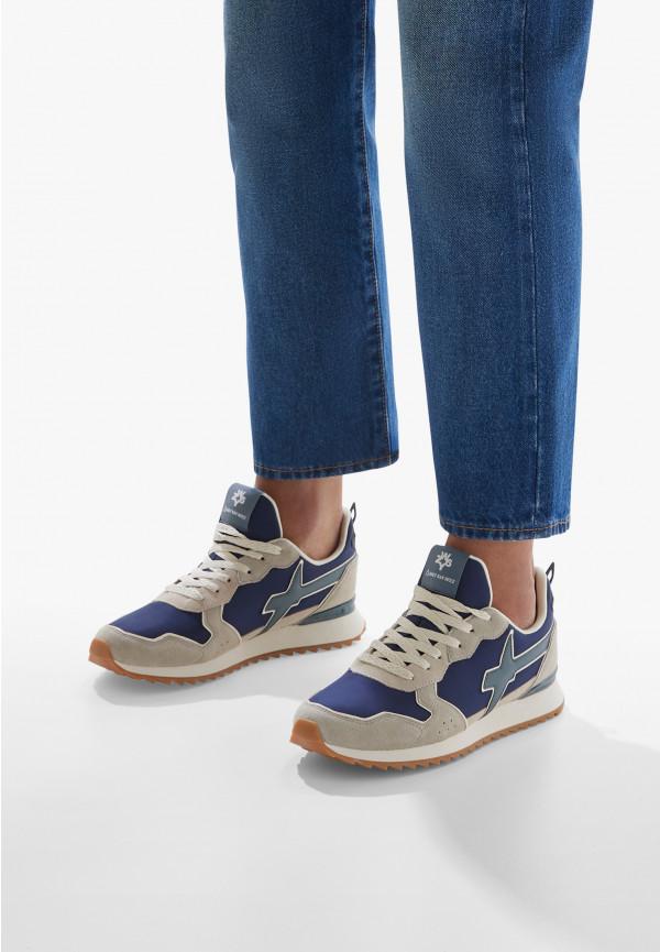 W6yz Sneakers in tessuto tecnico e suede Beige -JET-M Vendita