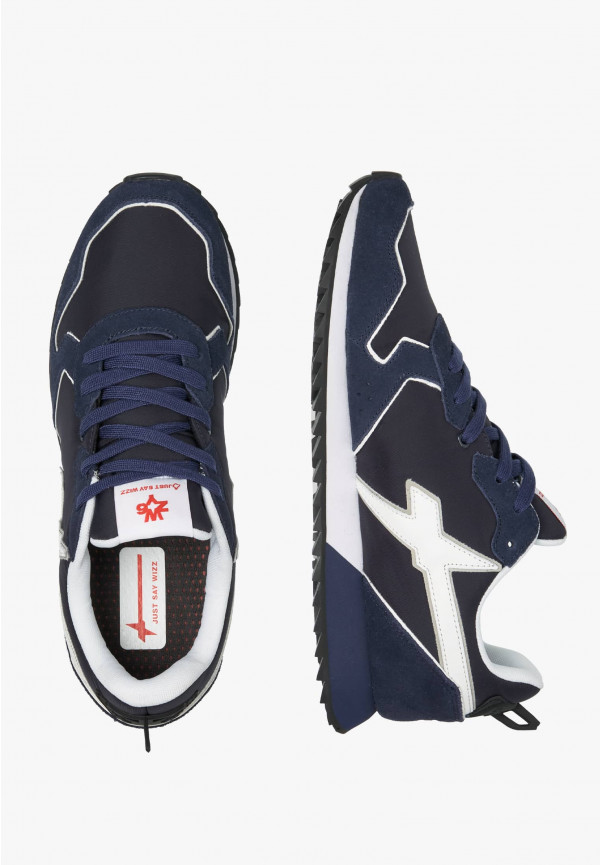 W6yz Sneakers in tessuto tecnico e suede Blu -JET-M Soddisfazione Garantita