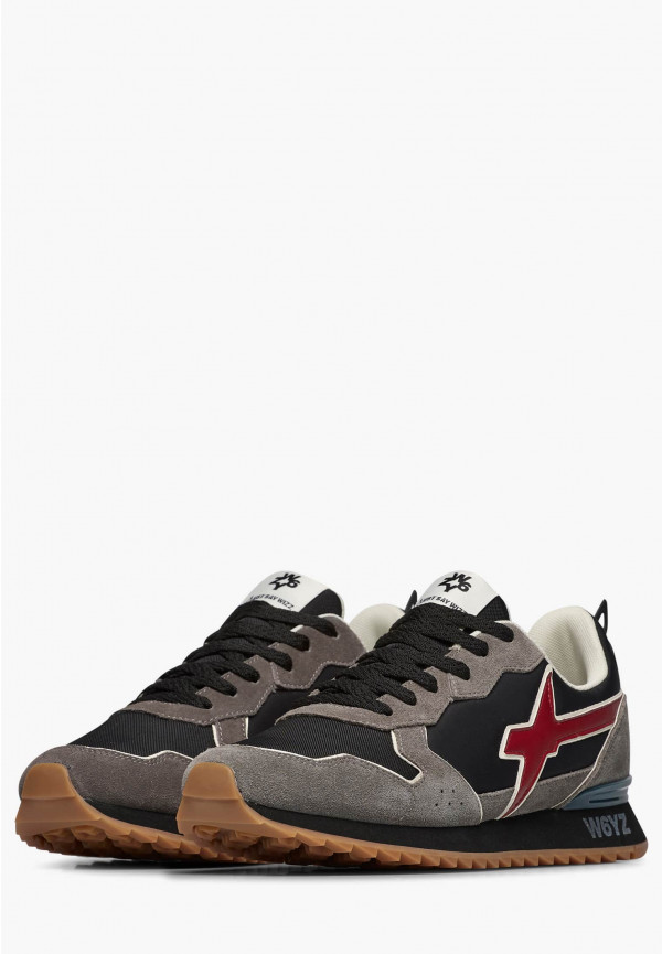 W6yz Sneakers in tessuto tecnico e suede Antracite -JET-M Spedizione Gratuita