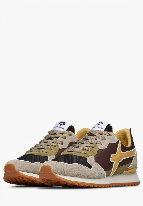 W6yz Sneakers in tessuto tecnico e suede Tortora -JET-M Negozi Online