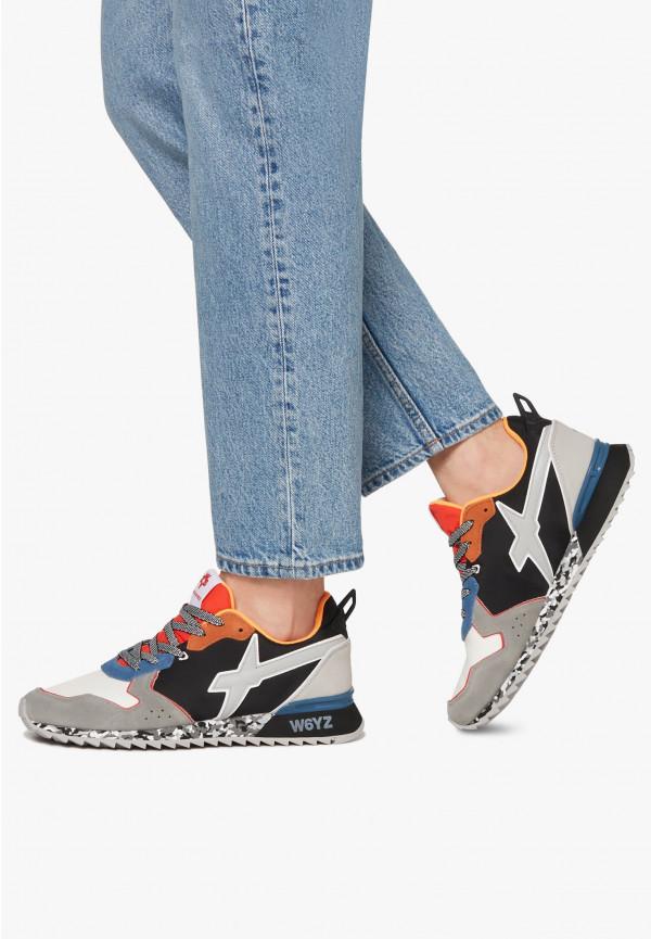 W6yz Sneakers in tessuto tecnico e suede Nero -JET-M Consegna Veloce