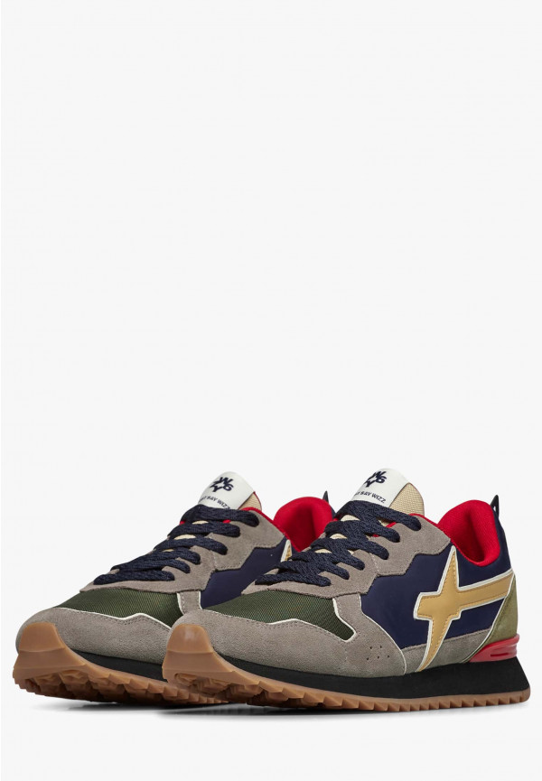 W6yz Sneakers in tessuto tecnico e suede Grigio-Blu -JET-M Fino Al -60%