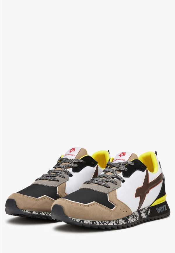 W6yz Sneakers in tessuto tecnico e suede Bianco-Grigio -JET-M Shopping Online