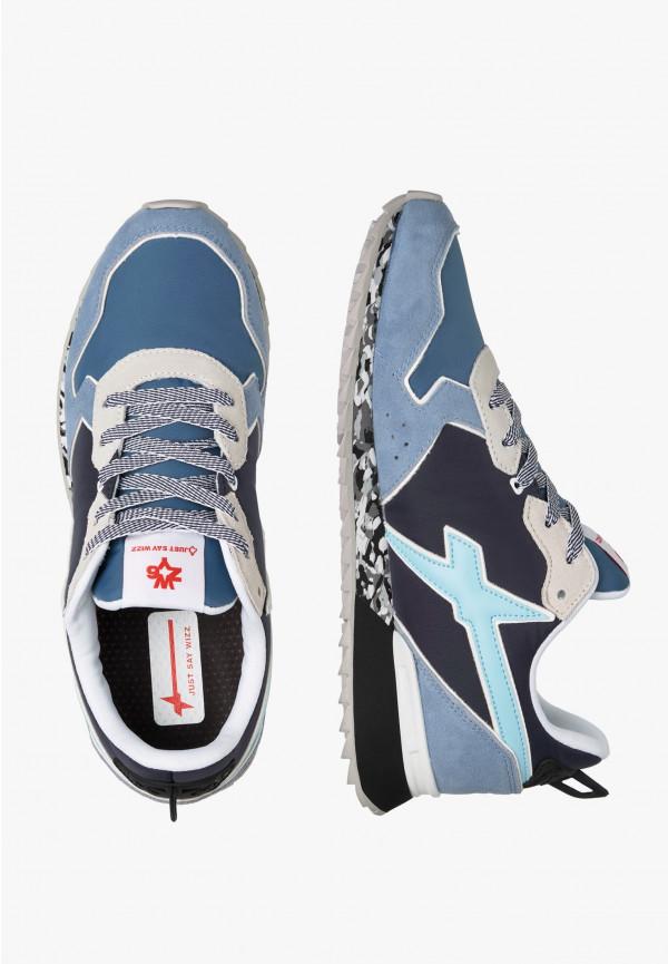 W6yz Sneakers in tessuto tecnico e suede Celeste -JET-M Affare Del Giorno