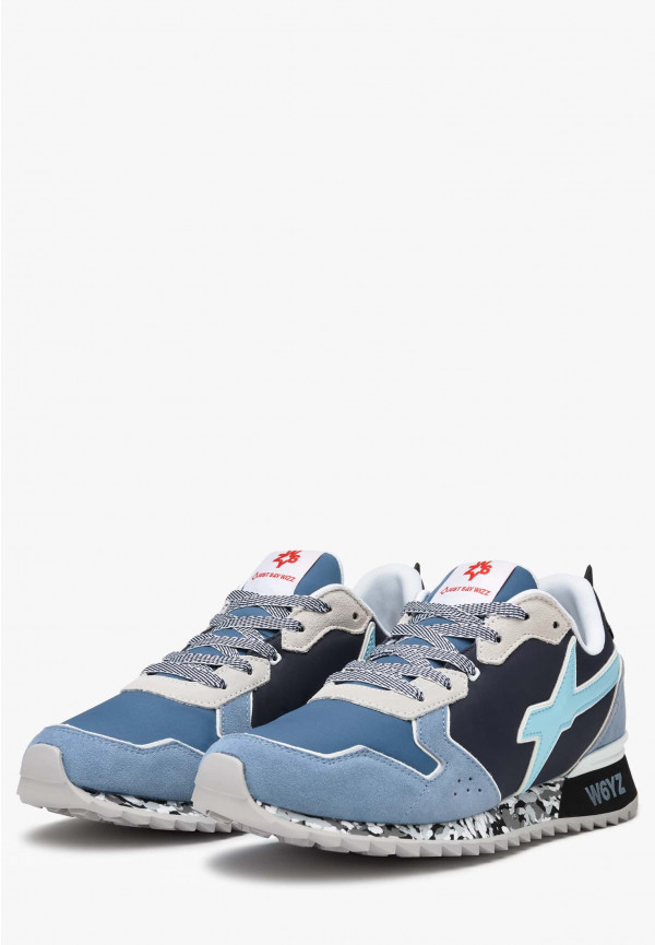 W6yz Sneakers in tessuto tecnico e suede Celeste -JET-M Affare Del Giorno