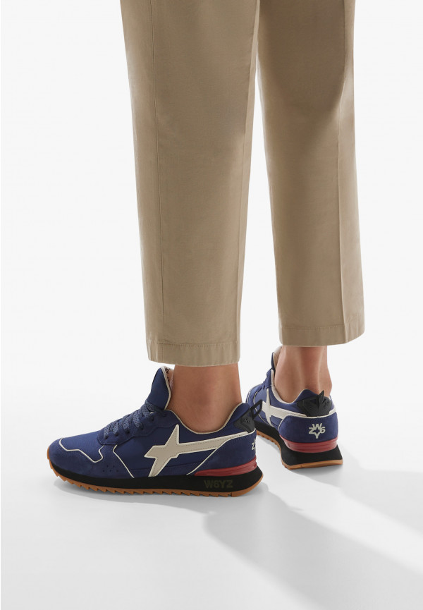 W6yz Sneakers in tessuto tecnico e suede Navy -JET-M Prezzo Ridotto