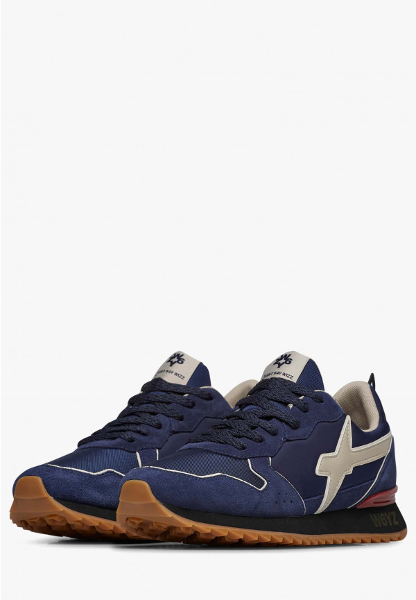 W6yz Sneakers in tessuto tecnico e suede Navy -JET-M Prezzo Ridotto
