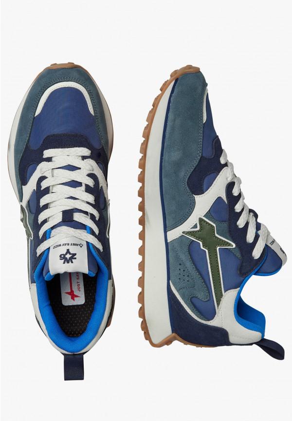 W6yz Sneakers in suede e tessuto tecnico Navy -LOOP-M Sconto