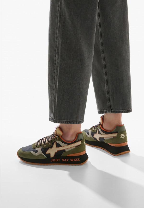 W6yz Sneakers in suede e tessuto tecnico Militare -YAK-M Economico