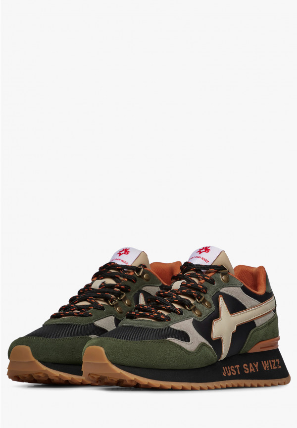 W6yz Sneakers in suede e tessuto tecnico Militare -YAK-M Economico