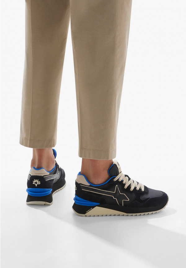 W6yz Sneakers in tessuto tecnico e suede Nero -YAK-M Outlet