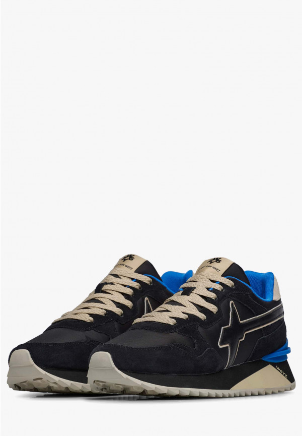 W6yz Sneakers in tessuto tecnico e suede Nero -YAK-M Outlet