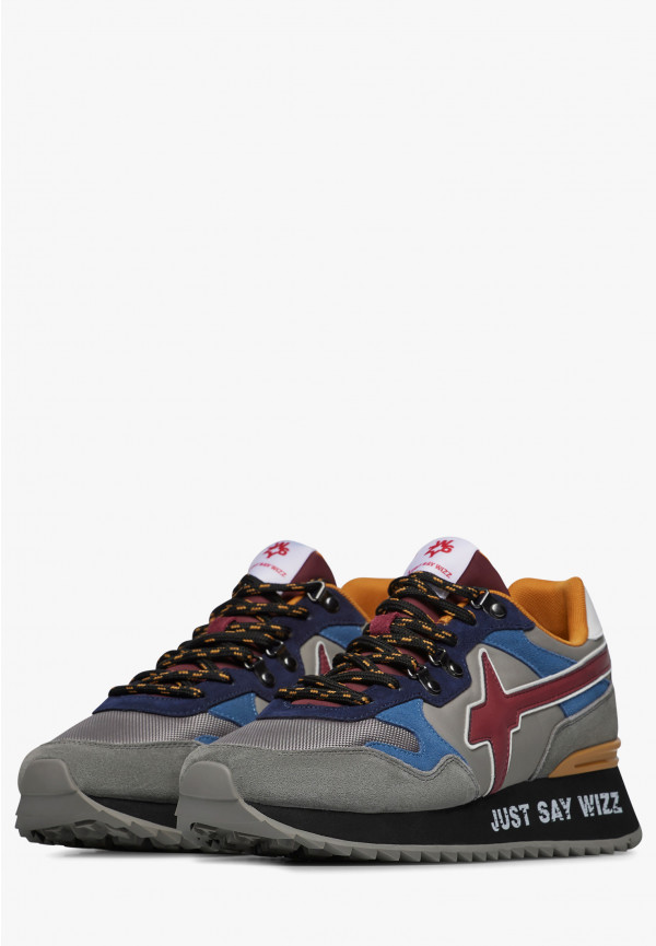 W6yz Sneakers in suede e tessuto tecnico Antracite -YAK-M In Vendita