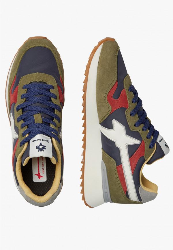 W6yz Sneakers in tessuto tecnico e suede Blu scuro -YAK-M Saldi