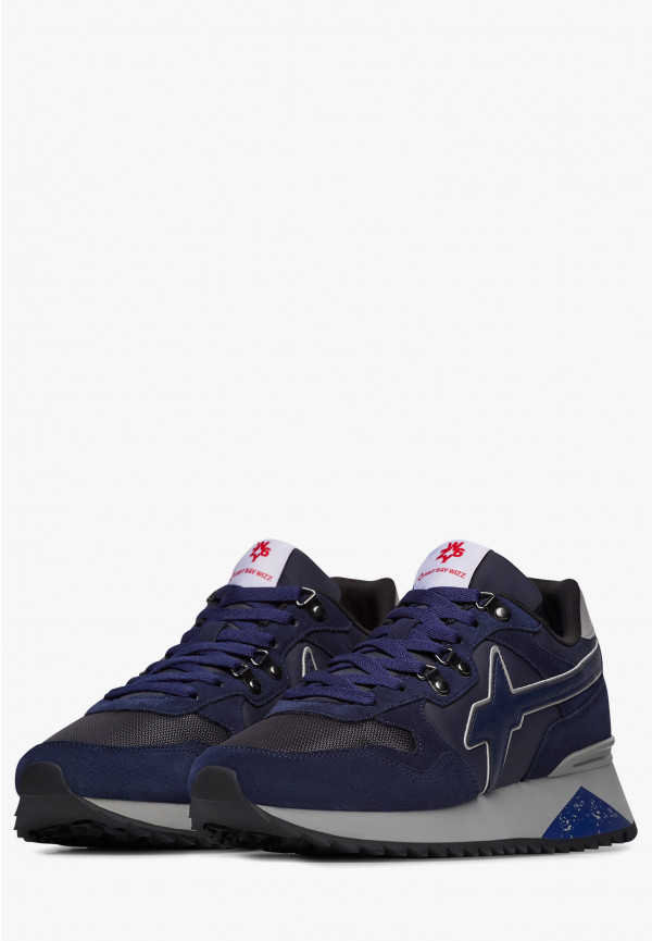W6yz Sneakers in tessuto tecnico e suede Blu -YAK-M Hotsell
