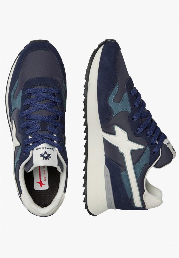 W6yz Sneakers in tessuto tecnico e suede Navy -YAK-M Vendita Calda