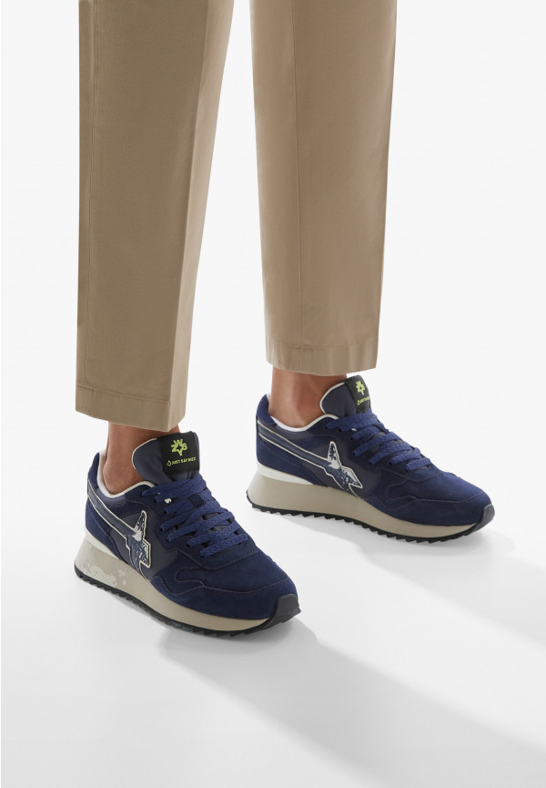 W6yz Sneakers in tessuto tecnico e suede Navy -YAK-M Vendita Economica
