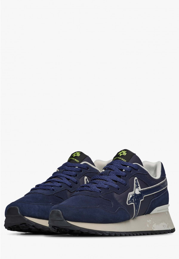 W6yz Sneakers in tessuto tecnico e suede Navy -YAK-M Vendita Economica