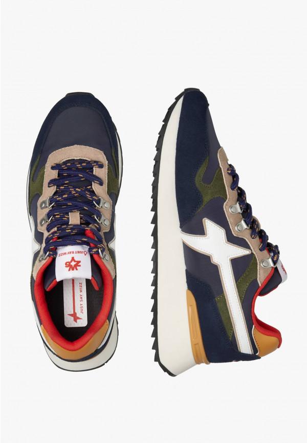 W6yz Sneakers in tessuto tecnico e suede Navy -YAK-M Saldi Di Fabbrica