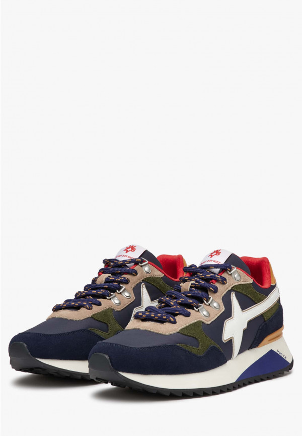 W6yz Sneakers in tessuto tecnico e suede Navy -YAK-M Saldi Di Fabbrica