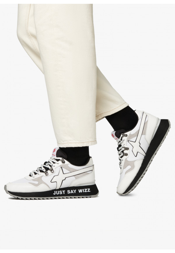W6yz Sneakers in ecopelle e tessuto tecnico Bianco -YAK-M In Saldo