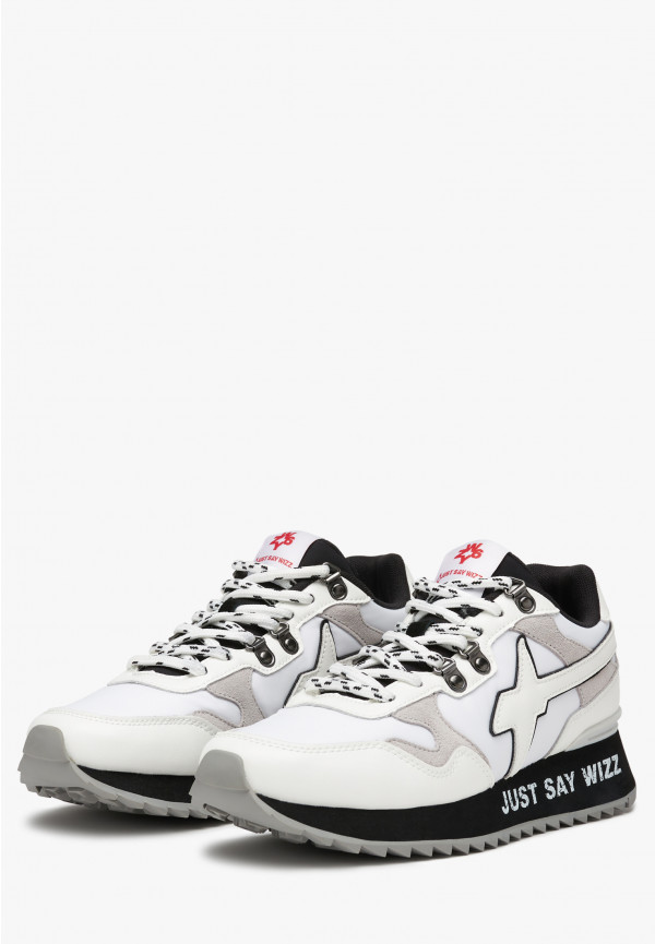 W6yz Sneakers in ecopelle e tessuto tecnico Bianco -YAK-M In Saldo