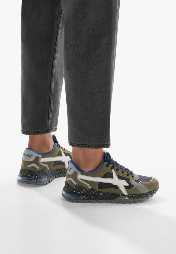 W6yz Sneakers in suede e tessuto tecnico Militare -BREEZE 3-M Nuova