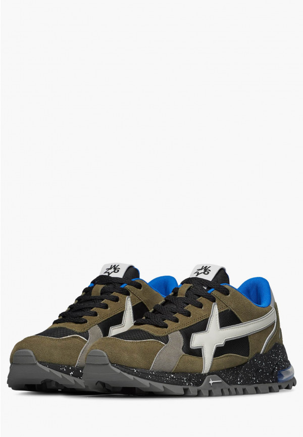 W6yz Sneakers in suede e tessuto tecnico Militare -BREEZE 3-M Nuova