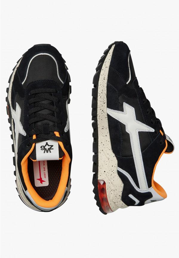 W6yz Sneakers in suede e tessuto tecnico Bianco-Nero -BREEZE 3-M Negozio