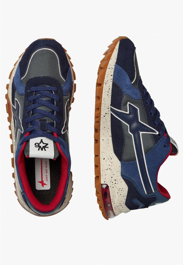 W6yz Sneakers in suede e tessuto tecnico Navy -BREEZE 3-M In Saldo