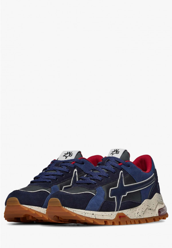 W6yz Sneakers in suede e tessuto tecnico Navy -BREEZE 3-M In Saldo