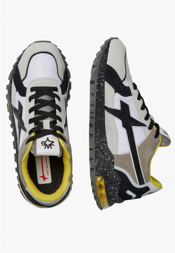 W6yz Sneakers in suede e tessuto tecnico Bianco-Grigio -BREEZE 3-M Italy
