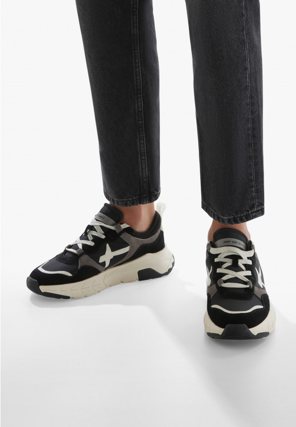 W6yz Sneakers in suede e tessuto tecnico Nero -NEXT-M Italia