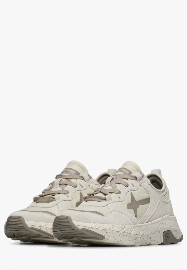 W6yz Sneakers in suede e tessuto tecnico Bianco panna -NEXT-M In Linea