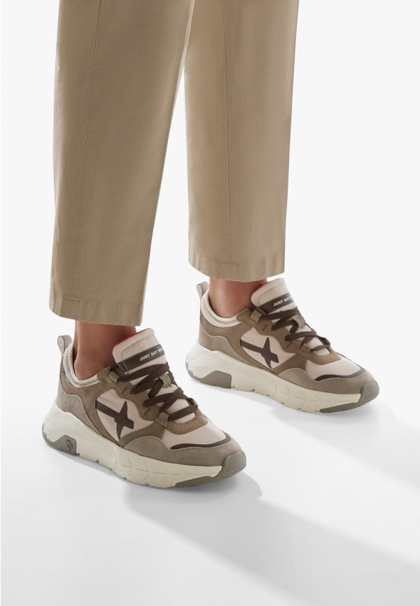 W6yz Sneakers in suede e tessuto tecnico Tortora -NEXT-M Nuovo