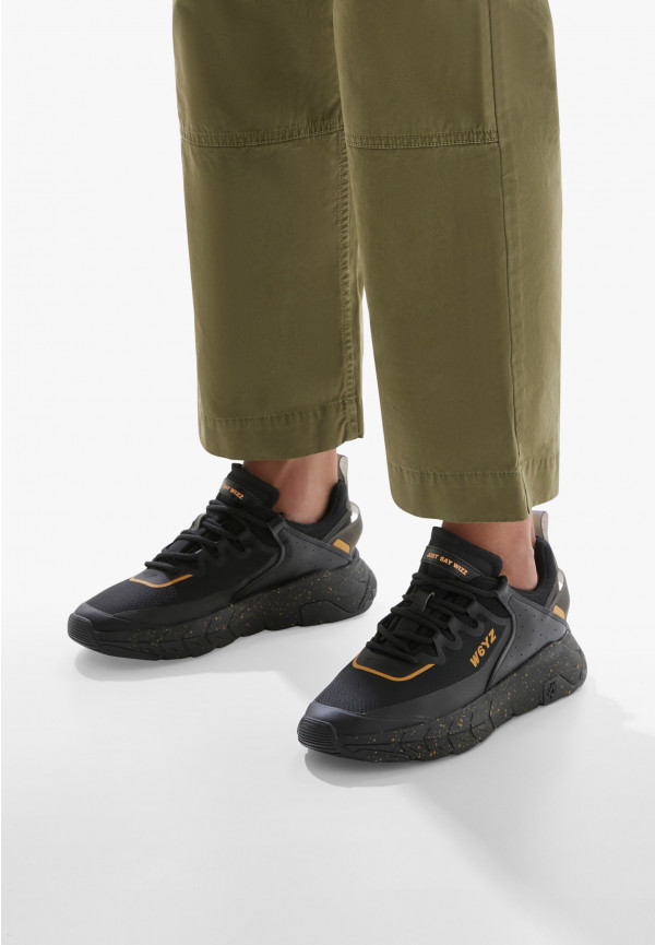 W6yz Sneakers in ecopelle e tessuto tecnico Nero -WILL-M Qualità