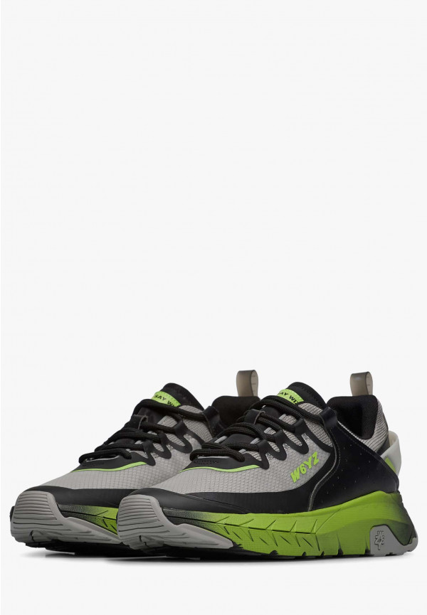 W6yz Sneakers in ecopelle e tessuto tecnico Grigio -WILL-M Vendita