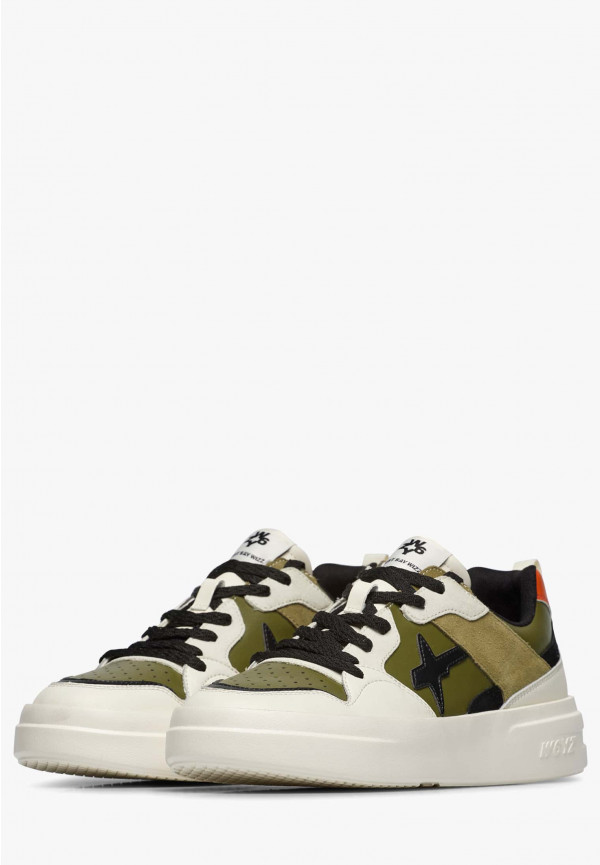 W6yz Sneakers in ecopelle e suede Militare -BOND 2-M Promozione