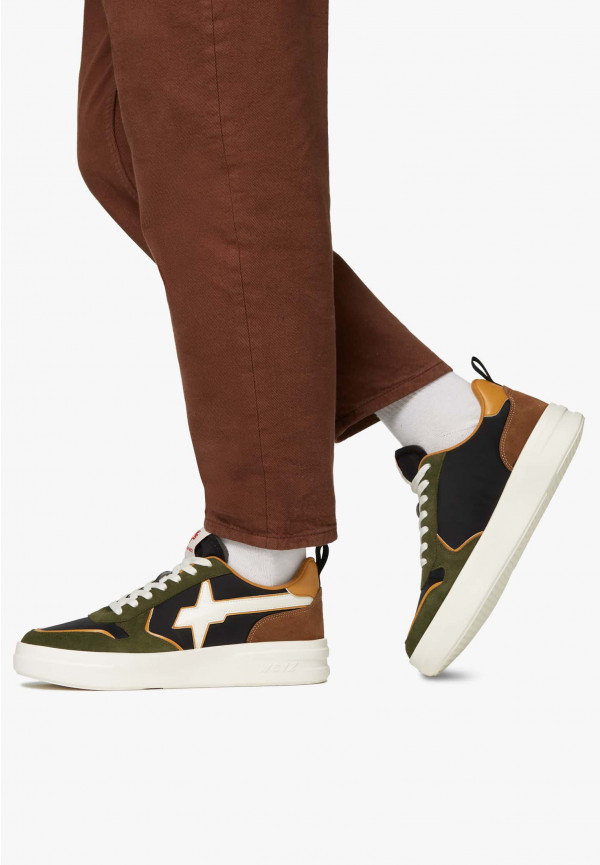 W6yz Sneakers in tessuto tecnico e suede Militare -BOND-M Pezzi Unici