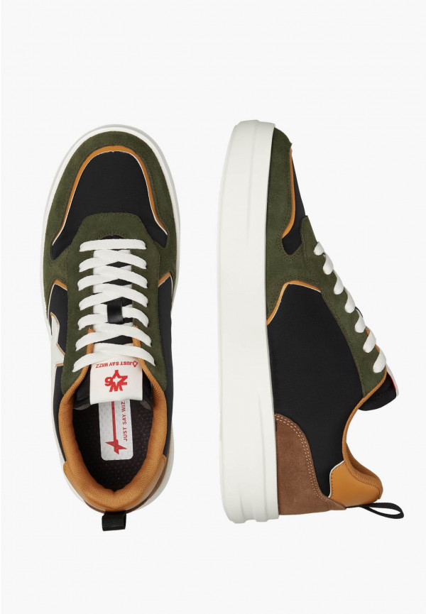 W6yz Sneakers in tessuto tecnico e suede Militare -BOND-M Pezzi Unici