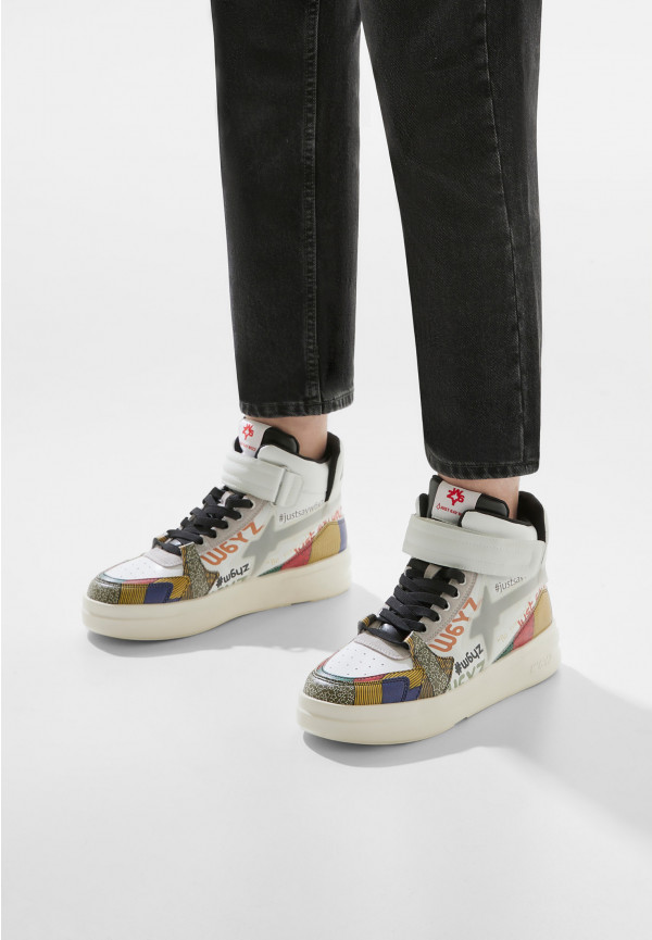 W6yz Sneakers alla caviglia in pelle Bianco -Q-UNI Qualità Garantita