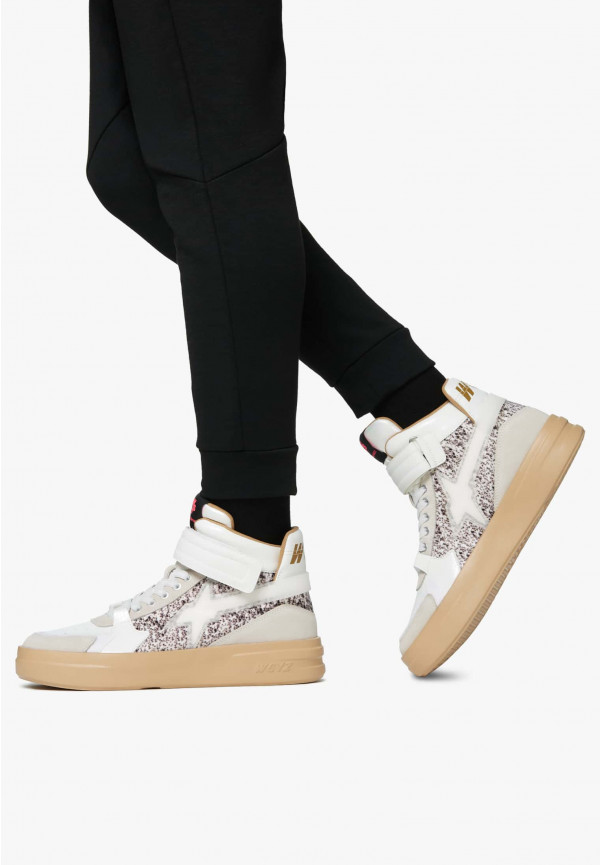 W6yz Sneakers alla caviglia in pelle e suede Bianco -Q-UNI Negozi Online