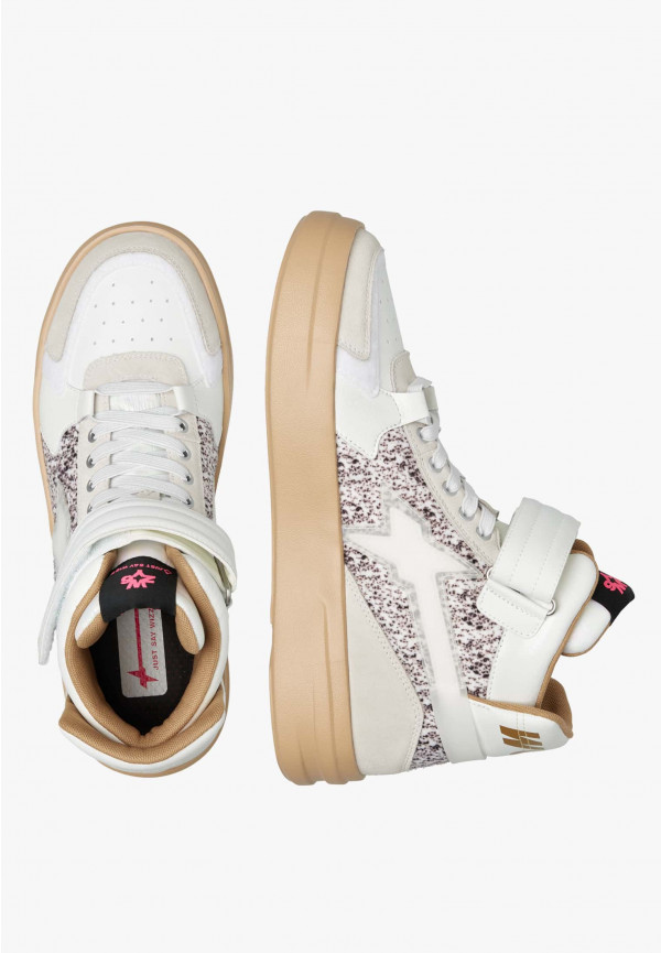 W6yz Sneakers alla caviglia in pelle e suede Bianco -Q-UNI Negozi Online
