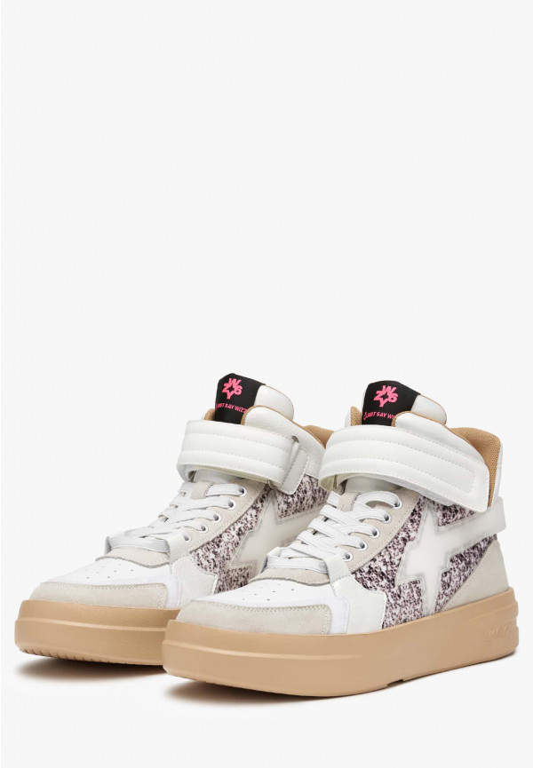 W6yz Sneakers alla caviglia in pelle e suede Bianco -Q-UNI Negozi Online