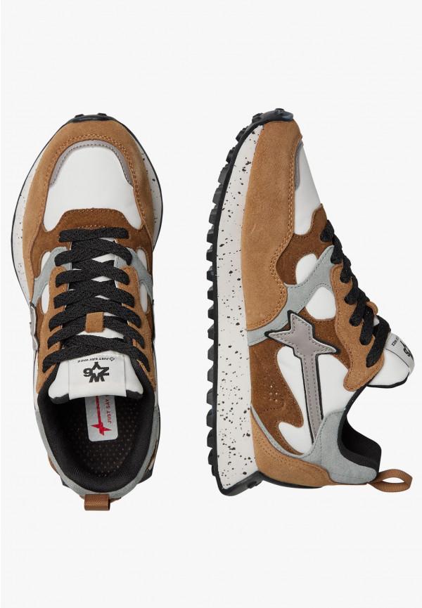W6yz Sneakers in suede e tessuto tecnico Marrone -LOOP-W Acquista Ora