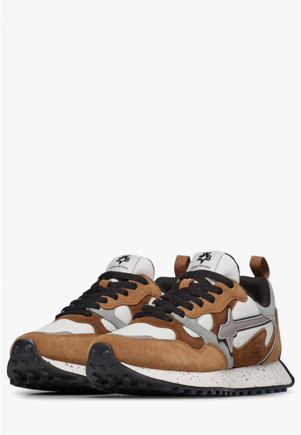 W6yz Sneakers in suede e tessuto tecnico Marrone -LOOP-W Acquista Ora