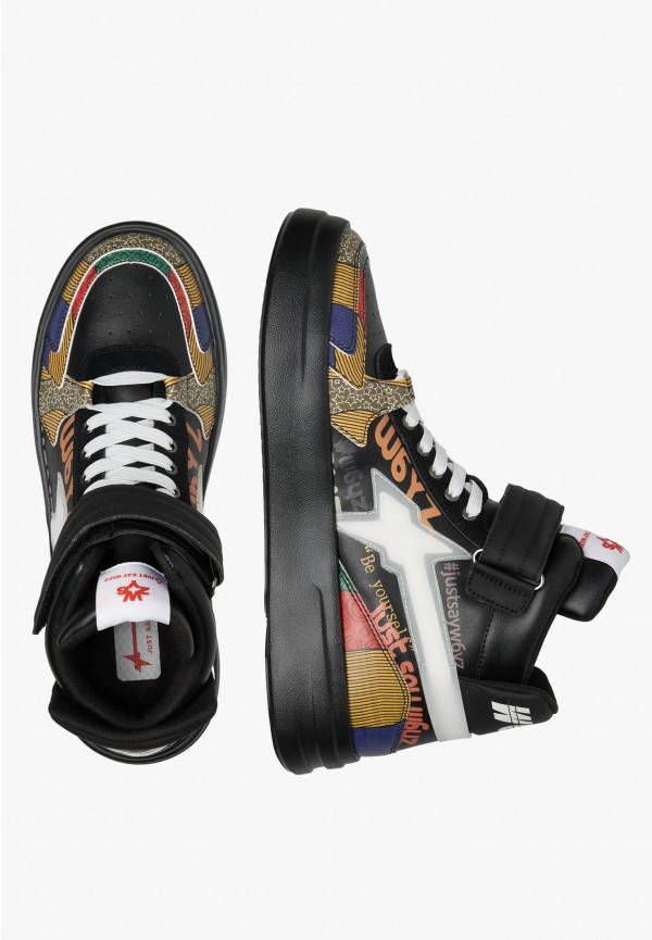 W6yz Sneakers alla caviglia in pelle Nero -Q-UNI Promozione Limitata