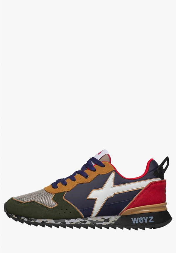 W6yz Sneakers in tessuto tecnico e suede Verde oliva -JET-M