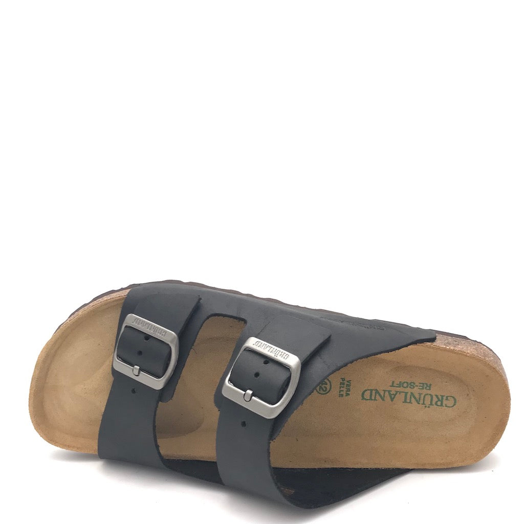 Zulian Calzature Ciabatta Bobo nera Italy